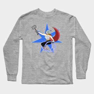 Lady Thor In Lightning Chair Long Sleeve T-Shirt